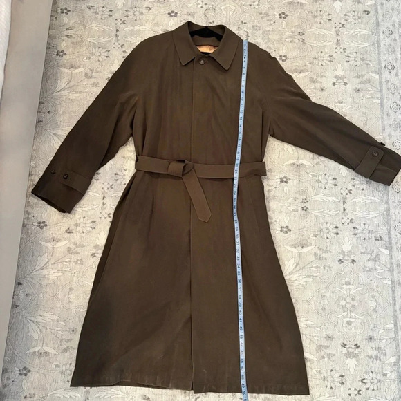 Metropolitan View Bloomingdales Fully Lined Belted Trench Coat Mens 42L - Picture 9 of 16